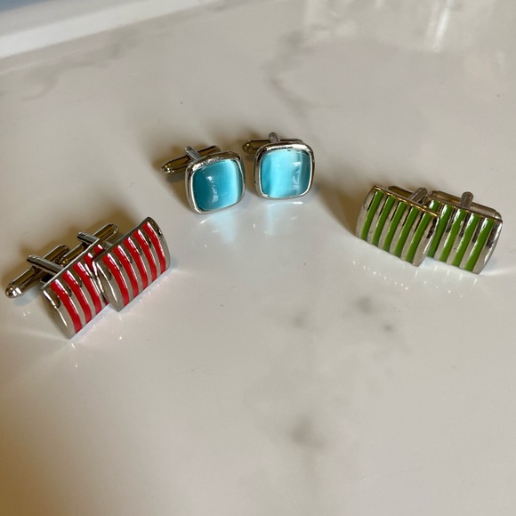 Cuff Links Set of 3 Pairs - Picture 2 of 8